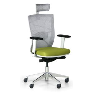 Kancelárska stolička Designo, biela/zelená