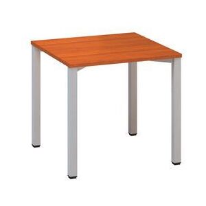 Konferenčný stôl Alfa 420 so sivým podnožím, 80 x 80 x 74,2 cm, rovné vyhotovenie, dezén čerešňa