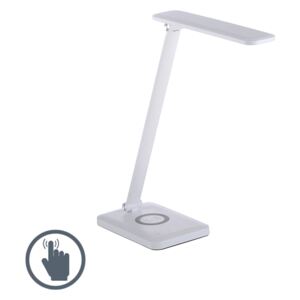Dizajnová stolná lampa biela vrátane LED s dotykovým stmievačom - Tina