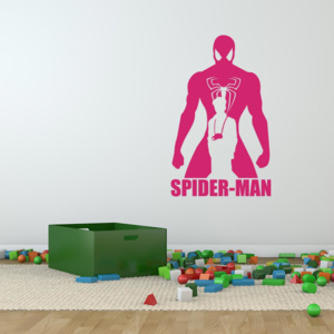 GLIX Avengers Spider Man - samolepka na stenu Růžová 30x20 cm