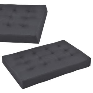 [en.casa]® Paletový nábytok - sedák - tmavo sivý