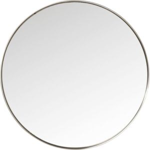 Okrúhle zrkadlo s rámom v striebornej farbe Kare Design Round Curve, ⌀ 100 cm