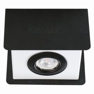 KANLUX 28461 | Torim Kanlux stropné svietidlo obdĺžnik otáčateľný svetelný zdroj 1x GU10 čierna, biela