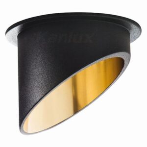 KANLUX 27324 | Spag Kanlux zabudovateľné svietidlo kruhový bez objímky Ø68mm 1x MR16 / GU5.3 / GU10 čierna, zlatý