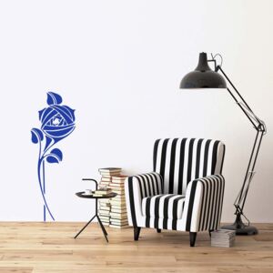 GLIX Kvetinová dekorácia IX. - nálepka na stenu Modrá 30 x 80 cm