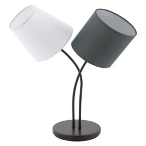 EGLO 95194 | Almeida Eglo stolové svietidlo 47,5cm prepínač na vedení 2x E14 čierna, biela
