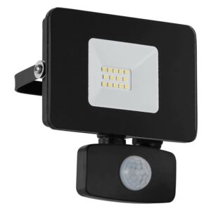 EGLO 97459 | Faedo Eglo svetlomet svietidlo pohybový senzor, svetelný senzor - súmrakový spínač otočné prvky 1x LED 900lm 4000K IP44 čierna, priesvitná