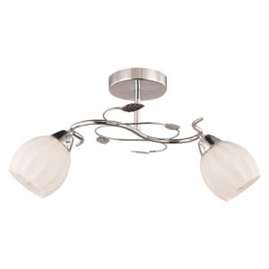 LAMPEX 599/2 | Gina-LA Lampex stropné svietidlo 2x E14 matný chróm, opál