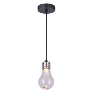 LAMPEX 573/1 | Breda-LA Lampex visiace svietidlo 1x G9 strieborný, čierna, priesvitné