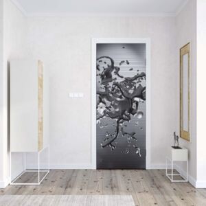 GLIX Fototapeta na dvere - Abstract 3D Design Molten Metal