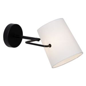 BRILLIANT 63110/76 | Bucket Brilliant rameno stenové svietidlo otočné prvky 1x E14 čierna, biela