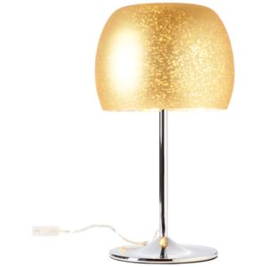 BRILLIANT 73949/16 | Gleam-BRI Brilliant stolové svietidlo 44,5cm prepínač na vedení 3x E14 zlatý, chróm