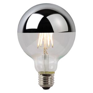 Diolamp LED GLOBE G125 6W Filament strieborný vrchlík
