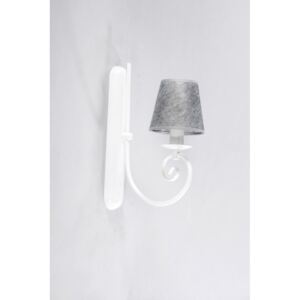NAMAT 3587 | Kliwia Namat rameno stenové svietidlo 1x E14 matný biely, sivá priesvitná