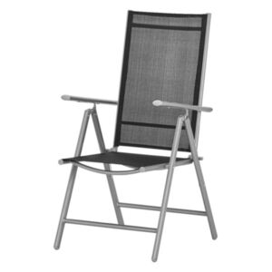 Záhradná stolička DELFI 5 strieborná/čierna