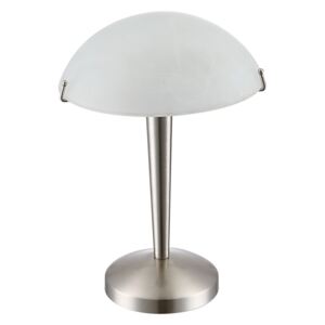 WOFI 809201640000 | Metz Wofi stolové svietidlo 30cm prepínač 1x E14 matný nikel, biela