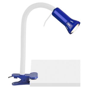 BRILLIANT 24705/37 | FlexB Brilliant štipcové svietidlo prepínač na vedení otočné prvky 1x E14 modrá, biela