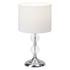 BRILLIANT 94861/05 | Rom Brilliant stolové svietidlo 38cm prepínač na vedení 1x E27 chróm, biela
