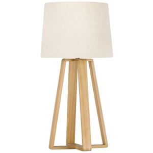 NOVA LUCE 8700302 | Derek-NL Nova Luce stolové svietidlo 37,5cm prepínač 1x E27 biela, drevo