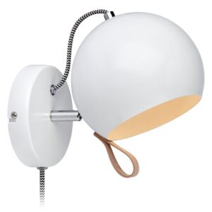 MARKSLOJD 106616 | Ball-MS Markslojd rameno stenové svietidlo prepínač na vedení otočné prvky 1x E14 chróm, biela, hnedá