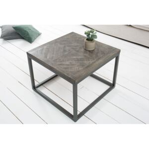 Sivý drevený konferenčný stolík Infinity 60 x 60 cm – 30 mm »
