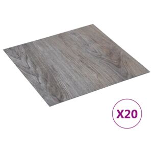Samolepiace podlahové dosky 20 ks PVC 1,86 m² bledohnedé
