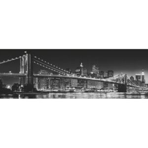 Plagát - New York Brooklyn Bridge black&w