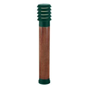 NORLYS 1440BG | Alta-Wood Norlys stojaté svietidlo 85cm 1x E27 IP65 antická čierna, zelená, drevo