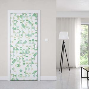 GLIX Fototapeta na dvere - Modern Geometric Pattern Green