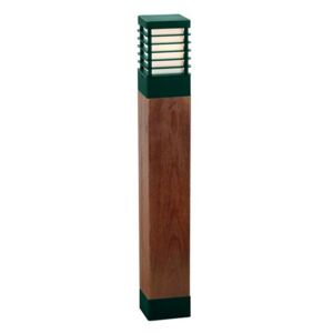 NORLYS 1410BG | Halmstad Norlys stojaté svietidlo 85cm 1x E27 IP65 antická čierna, zelená, drevo
