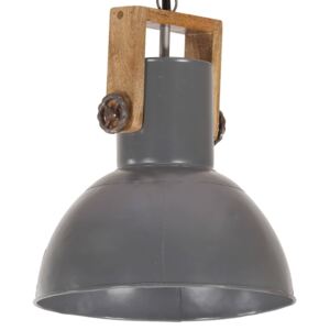 Industriálna závesná lampa 25 W sivá mangovník 32 cm okrúhla E27