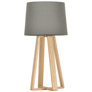 NOVA LUCE 8700301 | Derek-NL Nova Luce stolové svietidlo 37,5cm prepínač 1x E27 sivé, drevo