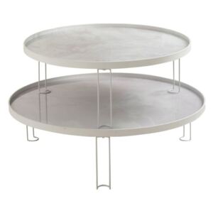 Set 2 kovových odkladacích stolíkov Round white - Ø 94 * 28 cm