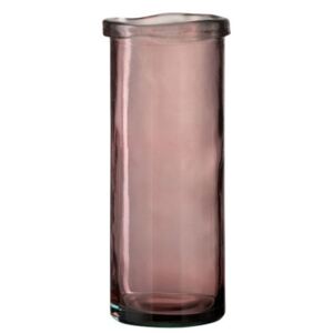 Ružová sklenená úzka váza Virgínia - Ø 15*36 cm