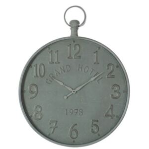 Šedé kovové hodiny Grand Hotel 1978 - 72 * 8,5 * 91 cm