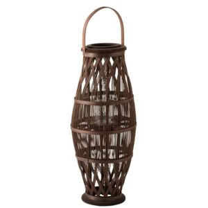 Vysoká hnedá bambusová lampáš Bamboo - Ø 29 * 70 cm