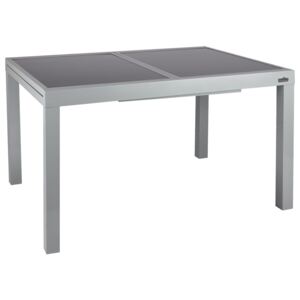 FLORABEST® Rozkladací hliníkový stôl so sklenenou doskou ALU, šedá (100317963)