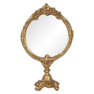 Stolné zrkadlo v zlatom antik ráme Mireia - 12 * 6 * 19 cm