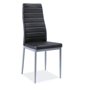 H-261 bis, jedálenská stolička, čierna/alumínium