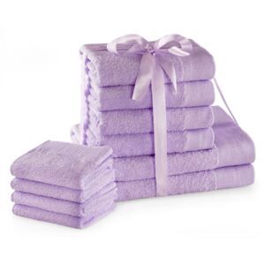 Súprava uterákov Amari Family lila fialová 30x50 cm