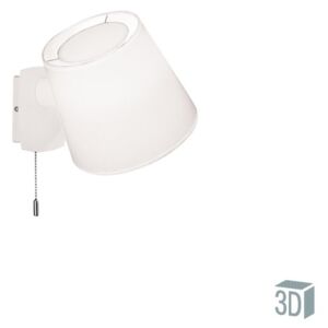 VIOKEF 4195800 | Viana Viokef stenové svietidlo prepínač na ťah 1x E27 biela, drevo