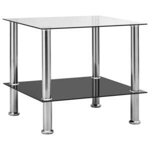 Bočný stôl priehľadný 45x50x45 cm tvrdené sklo