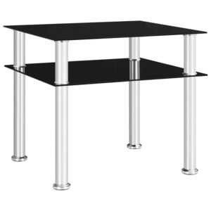 Bočný stôl čierny 45x50x45 cm tvrdené sklo