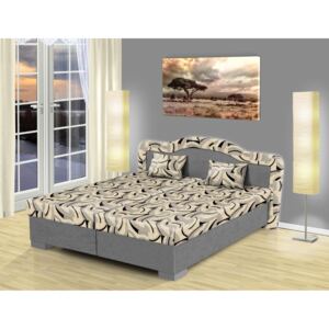 Nabytekmorava Čalúnená posteľ s úložným priestorom Zuzana 180 Barva: šedá