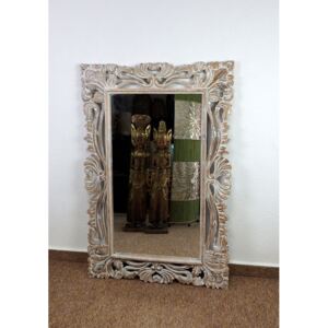 Zrkadlo MAGIC hnedá natural, exotické drevo, ručná práca, 120x80cm