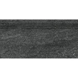 Schodovka Rako Quarzit čierna 30x60 cm, mat, rektifikovaná DCVSE739.1