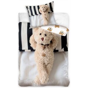 Carbotex · Bavlnené posteľné obliečky Plyšový medvedík - 100% bavlna - 140x200 cm + 70x80 cm