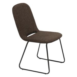 Jedálenská stolička, hnedá/čierna, ADLAN
