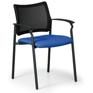 Konferenčná stolička Rock s podpierkami rúk, modrá
