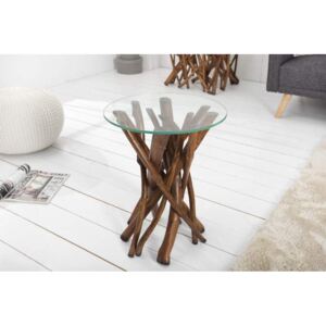 Konferenčný stolík z naplaveného dreva Driftwood 40 x 40 cm »